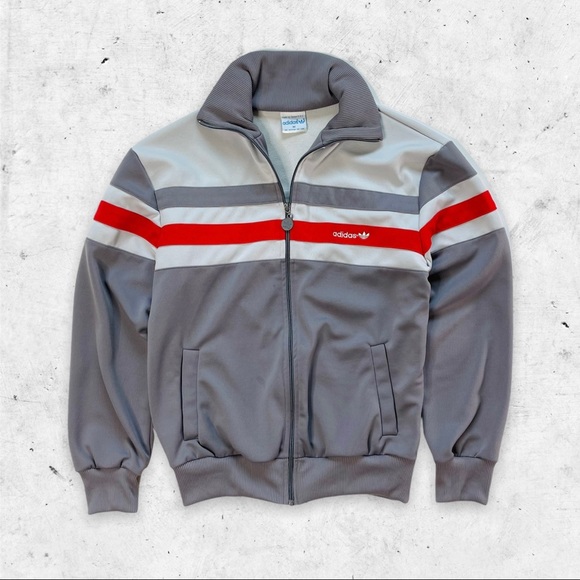 adidas Other - Vtg 1980s adidas Striped Track Jacket, Full Zip